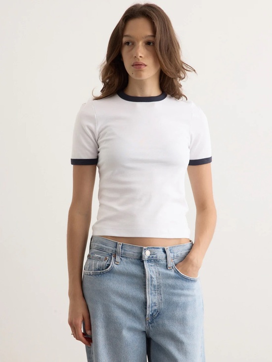 rag & bone Tops - NEW Rag & Bone Mia Ringer Crewneck T-shirt in White Size Small